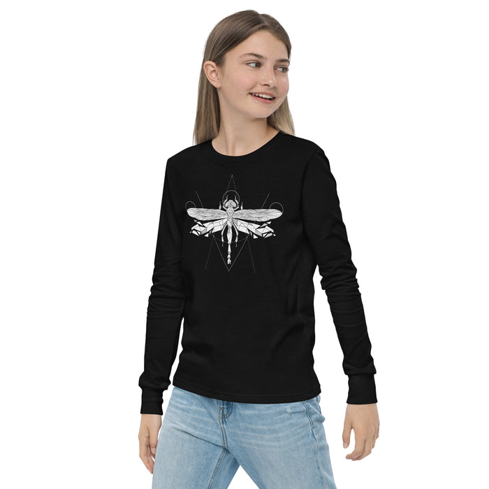 Unisex Dragonfly Silver Star Long-Sleeve - Youth