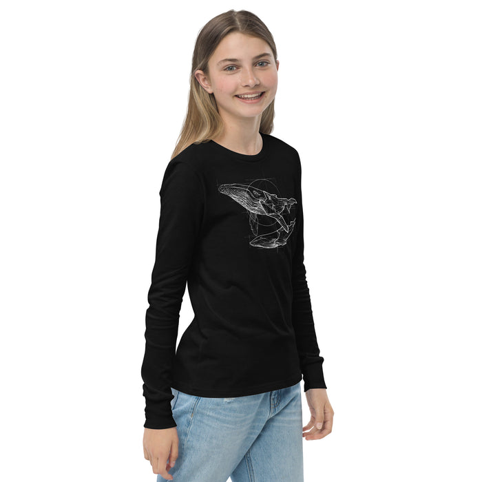 Unisex Whale Silver Star Long-Sleeve - Youth
