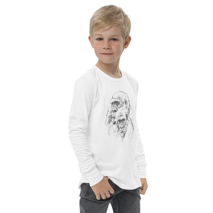 Unisex Gorilla Silver Star Long-Sleeve - Youth