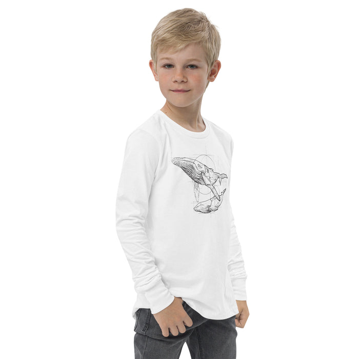 Unisex Whale Silver Star Long-Sleeve - Youth