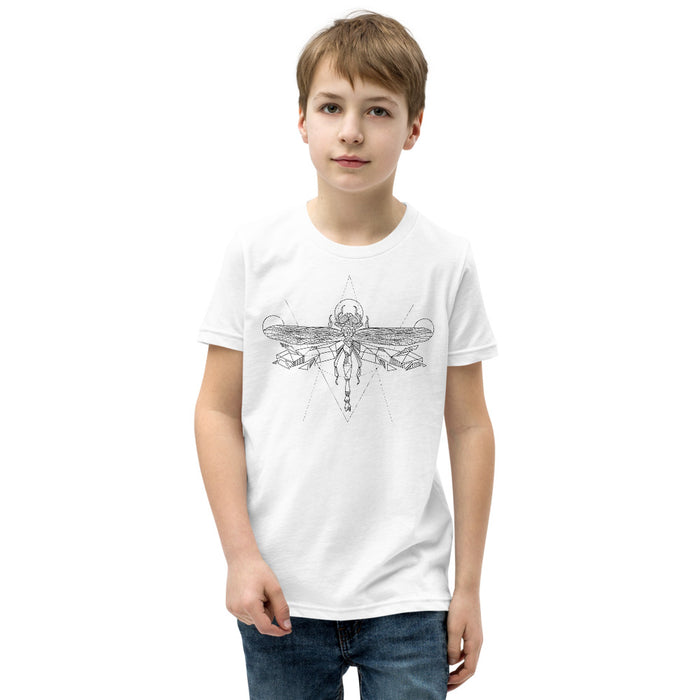 Unisex Dragonfly Silver Star T-Shirt - Youth
