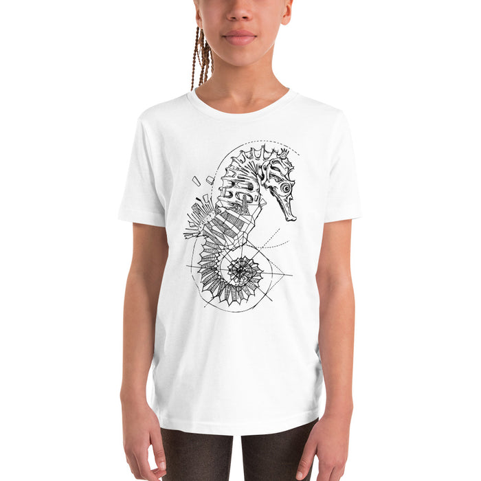 Unisex Seahorse Silver Star T-Shirt - Youth