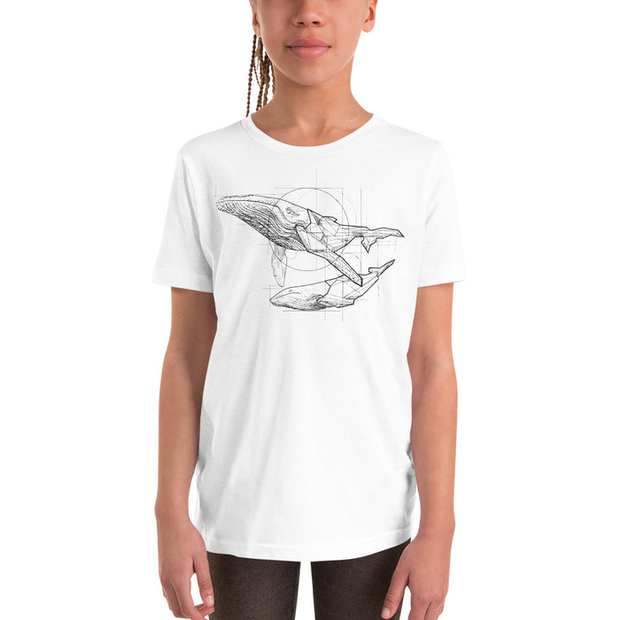 Unisex Whale Silver Star T-Shirt - Youth
