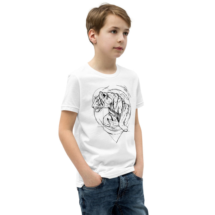 Unisex Tiger Silver Star T-Shirt - Youth