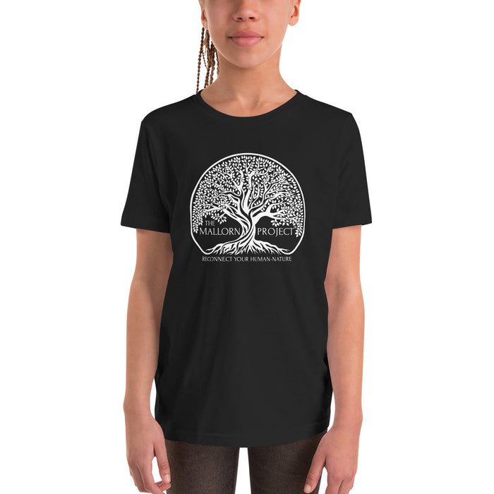 The Mallorn Project® Black/White Logo Unisex Silver Star T-Shirt - Youth