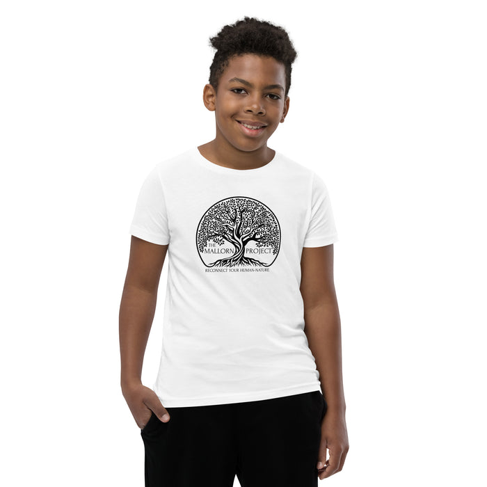 The Mallorn Project® Black/White Logo Unisex Silver Star T-Shirt - Youth