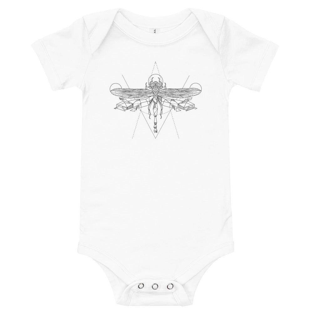 Unisex Dragonfly Silver Star Onesie - Baby