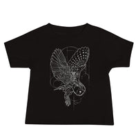 Unisex Owl Silver Star T-Shirt - Baby