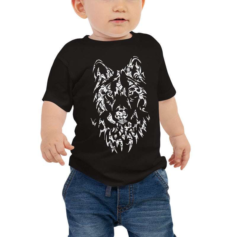 Unisex Wolf Silver Star T-Shirt - Baby