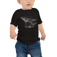 Unisex Whale Silver Star T-Shirt - Baby