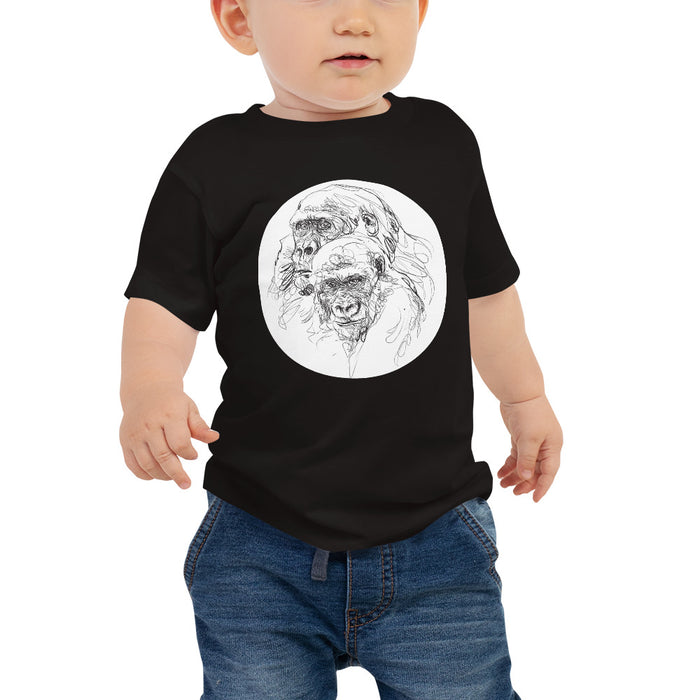 Unisex Gorilla Silver Star T-Shirt - Baby