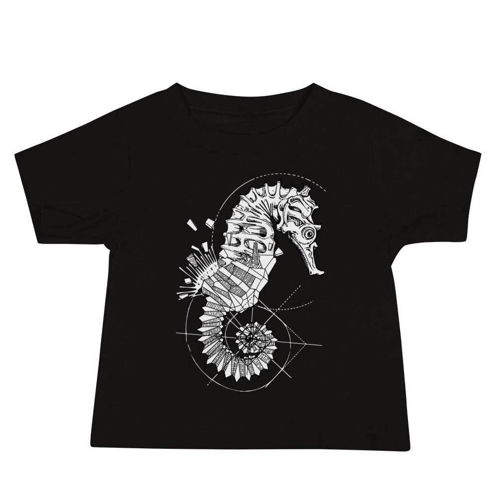 Unisex Seahorse Silver Star T-Shirt - Baby