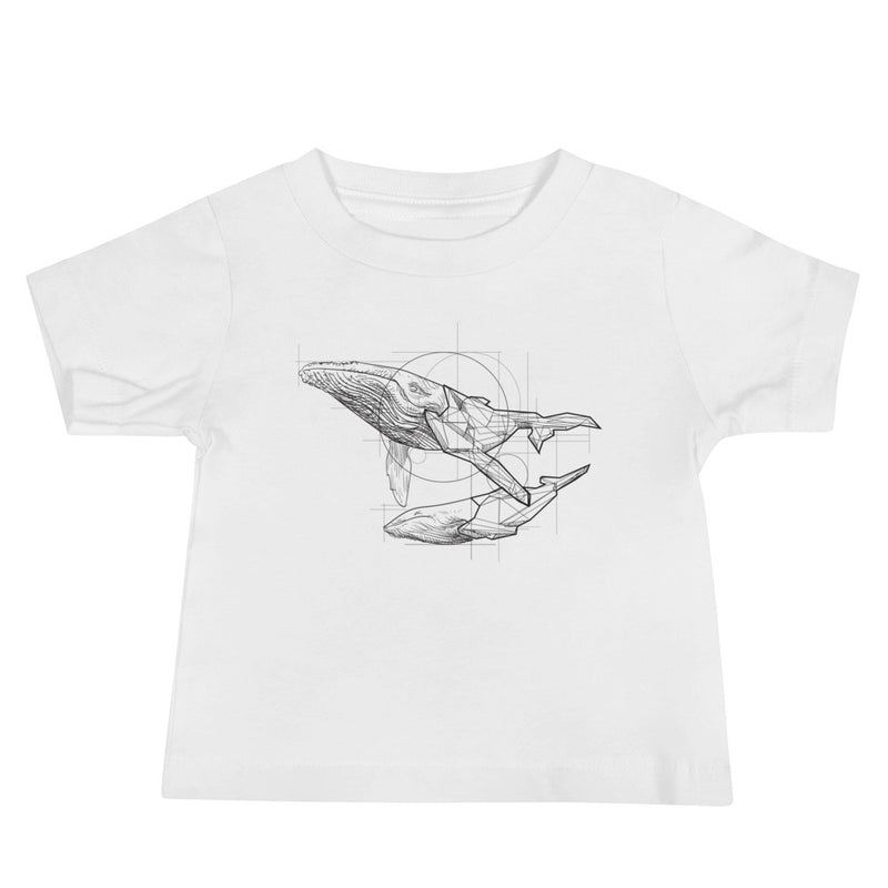 Unisex Whale Silver Star T-Shirt - Baby