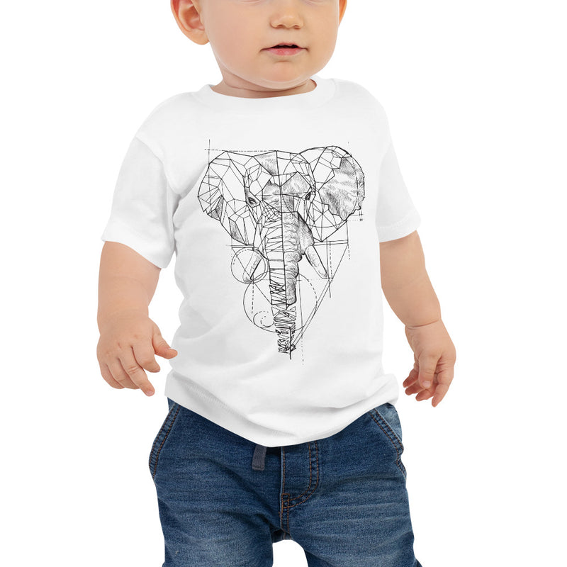 Unisex Elephant Silver Star T-Shirt - Baby