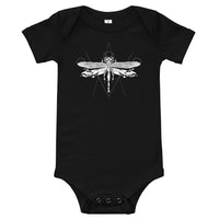 Unisex Dragonfly Silver Star Onesie - Baby