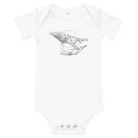 Unisex Whale Silver Star Onesie - Baby