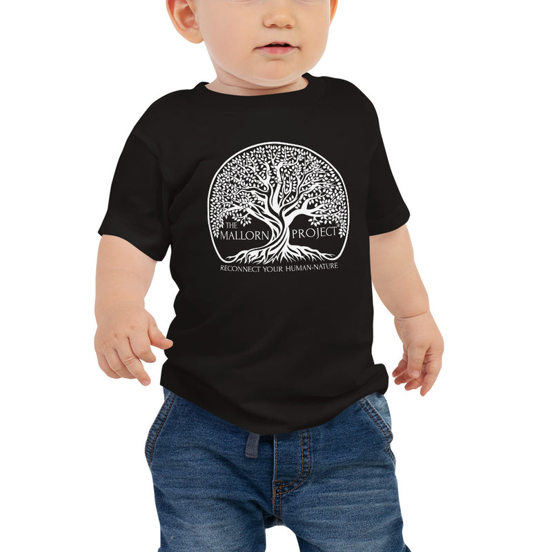 The Mallorn Project® Black/White Logo Unisex Silver Star T-Shirt - Baby