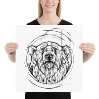 Polar Bear Bronze Star Poster