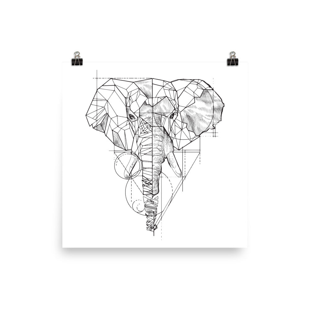 Elephant Bronze Star Poster
