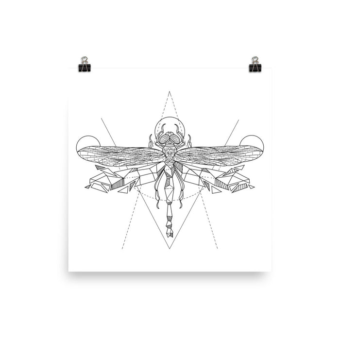 Dragonfly Bronze Star Poster