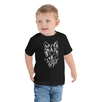 Unisex Wolf Silver Star T-Shirt - Toddler