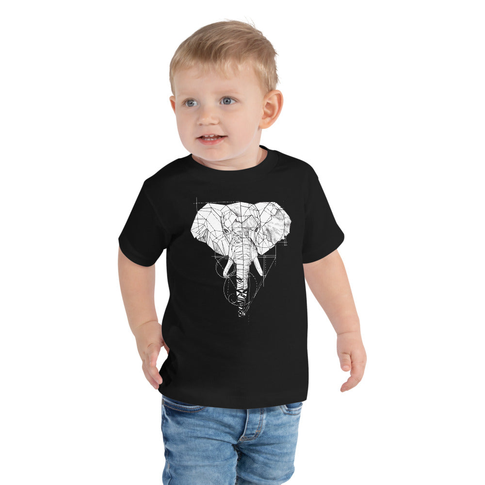 Unisex Elephant Silver Star T-Shirt - Toddler