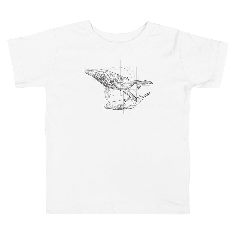 Unisex Whale Silver Star T-Shirt - Toddler