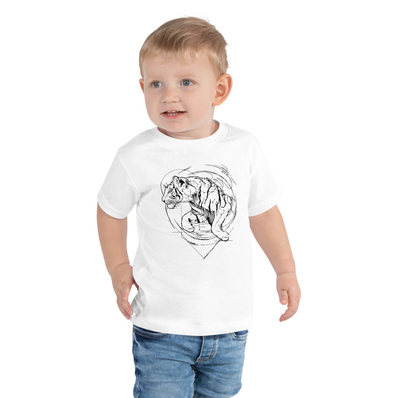 Unisex Tiger Silver Star T-Shirt - Toddler