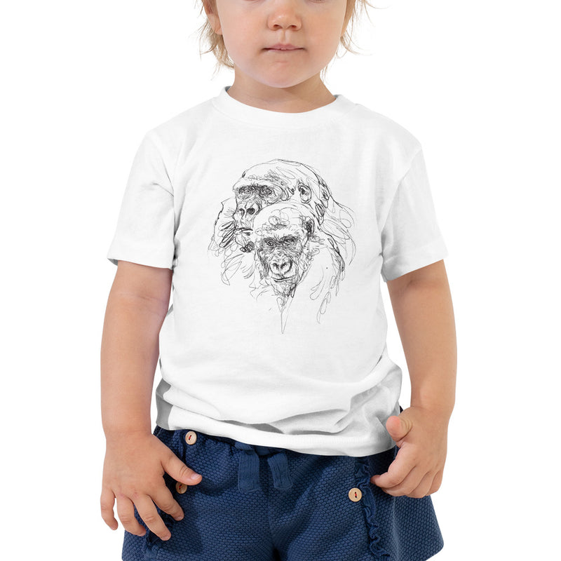 Unisex Gorilla Silver Star T-Shirt - Toddler
