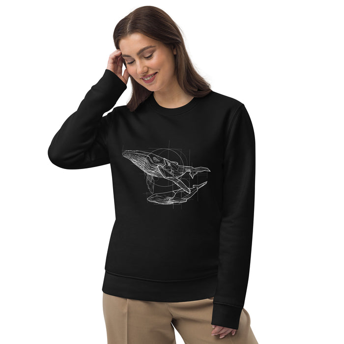 Unisex Whale Gold Star Sweatshirt - Adult