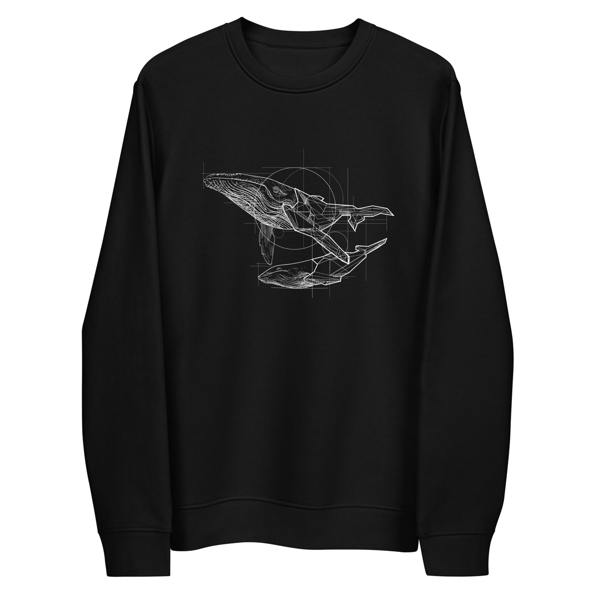 Unisex Whale Gold Star Sweatshirt - Adult