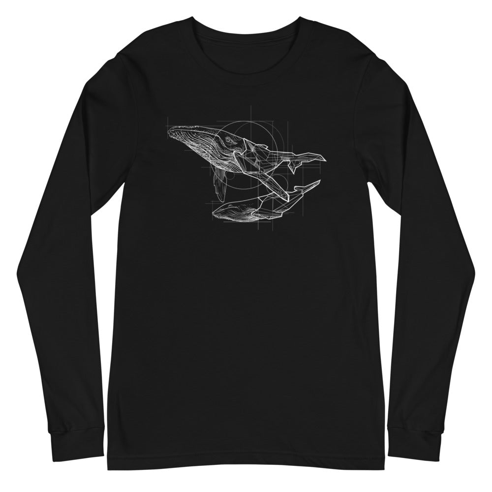 Unisex Whale Silver Star Long-Sleeve - Adult