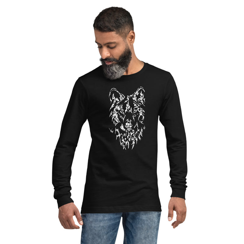 Unisex Wolf Silver Star Long-Sleeve - Adult