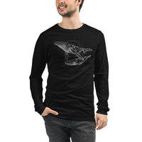 Unisex Whale Silver Star Long-Sleeve - Adult