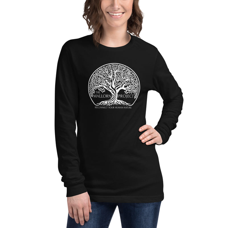 The Mallorn Project® Black/White Logo Unisex Silver Star Long-Sleeve - Adult