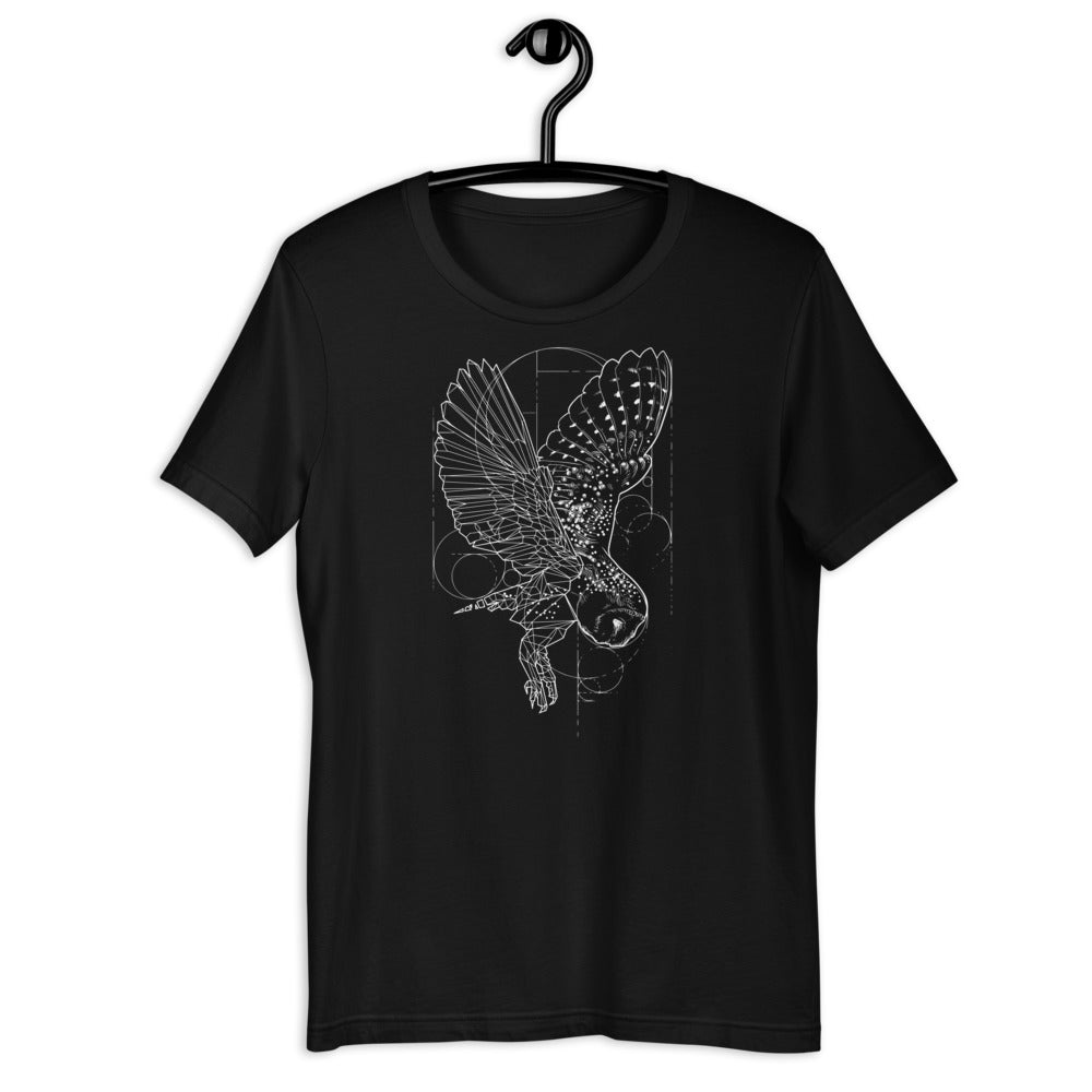 Unisex Owl Silver Star T-Shirt - Adult