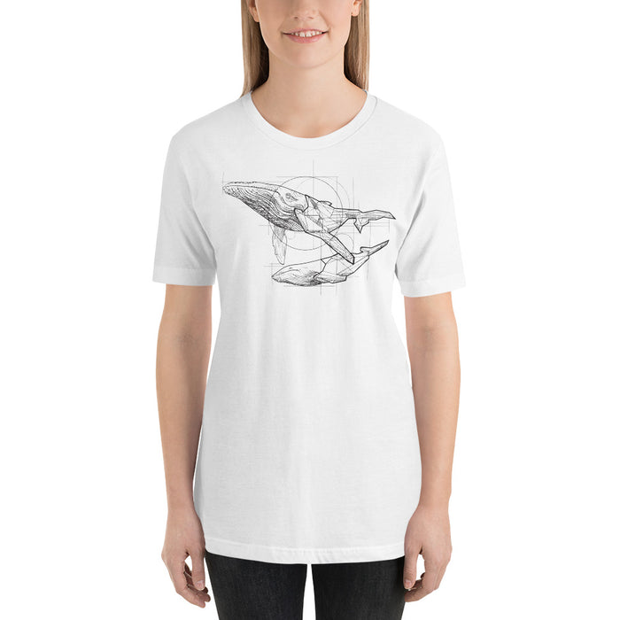 Unisex Whale Silver Star T-Shirt - Adult