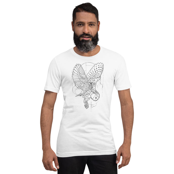 Unisex Owl Silver Star T-Shirt - Adult