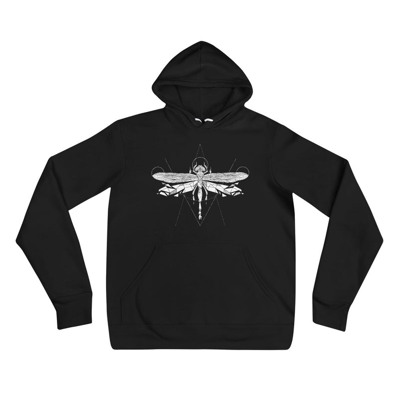 Unisex Dragonfly Silver Star Hoodie - Adult
