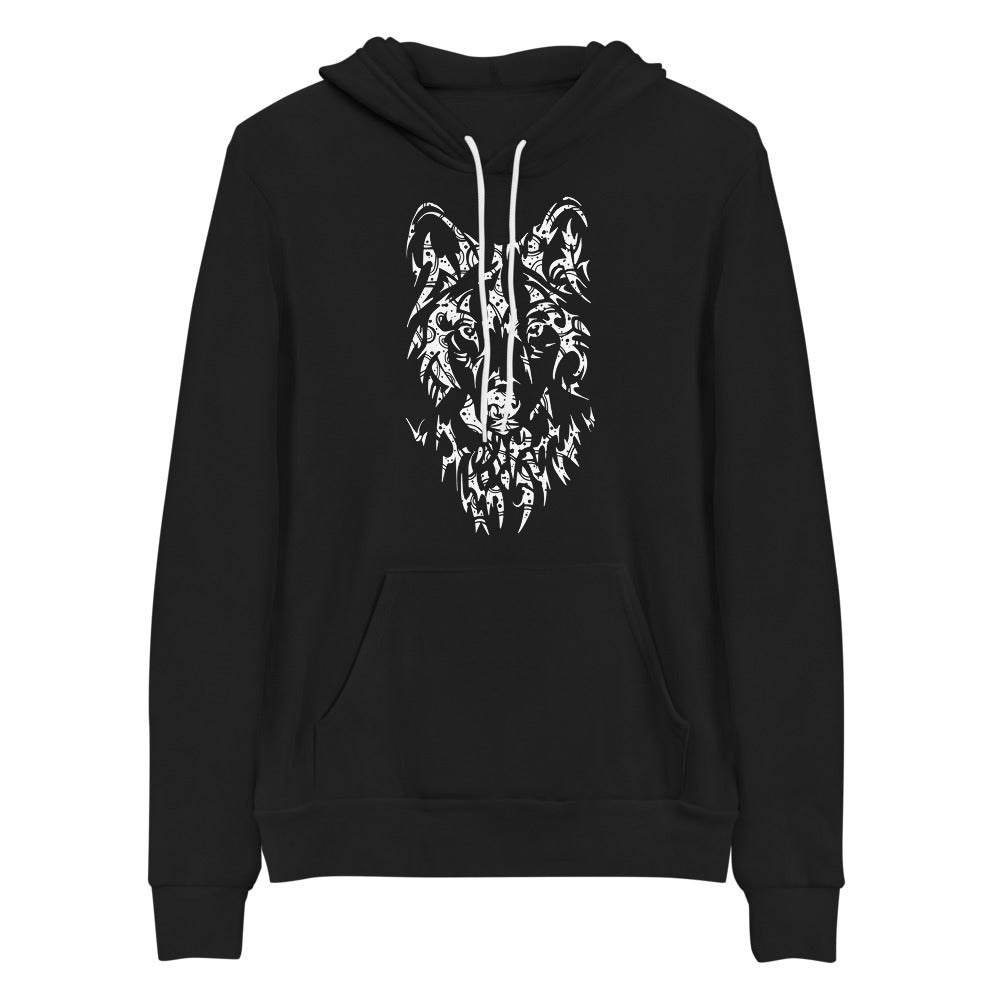 Unisex Wolf Silver Star Hoodie Adult The Mallorn Project