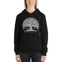 The Mallorn Project® Black/White Logo Unisex Silver Star Hoodie - Adult