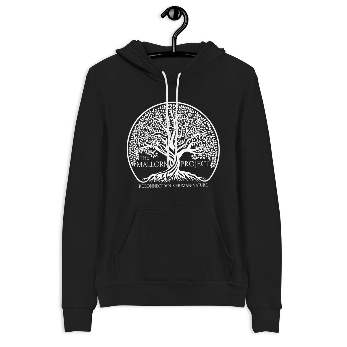 The Mallorn Project® Black/White Logo Unisex Silver Star Hoodie - Adult