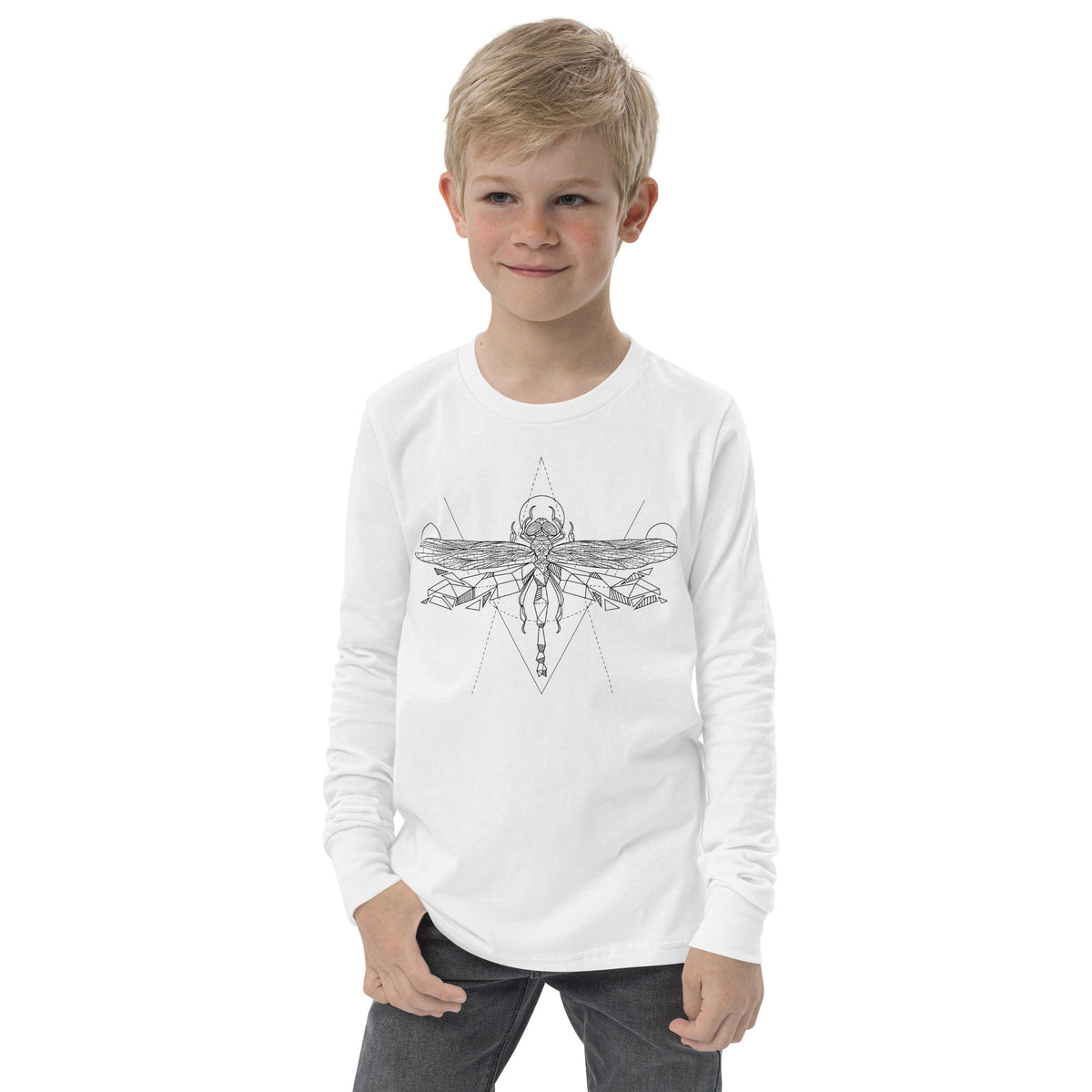Unisex Dragonfly Silver Star Long-Sleeve - Youth