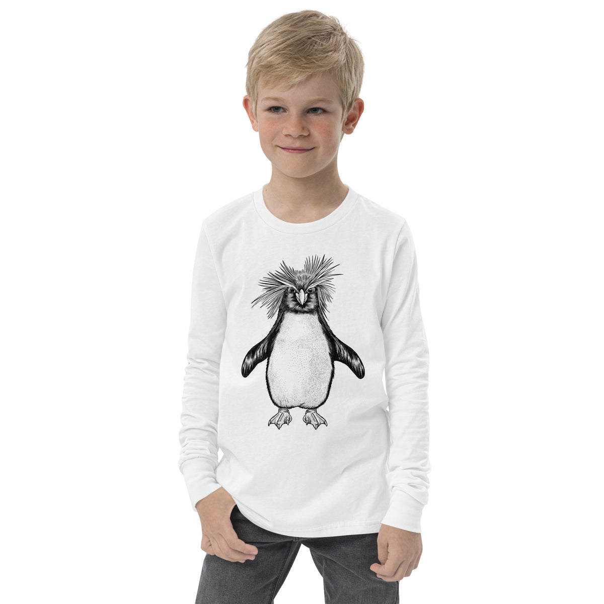 Unisex Penguin Silver Star Long-Sleeve - Youth
