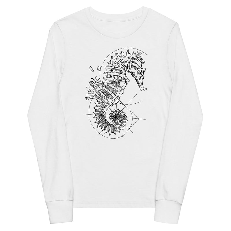 Unisex Seahorse Silver Star Long-Sleeve - Youth