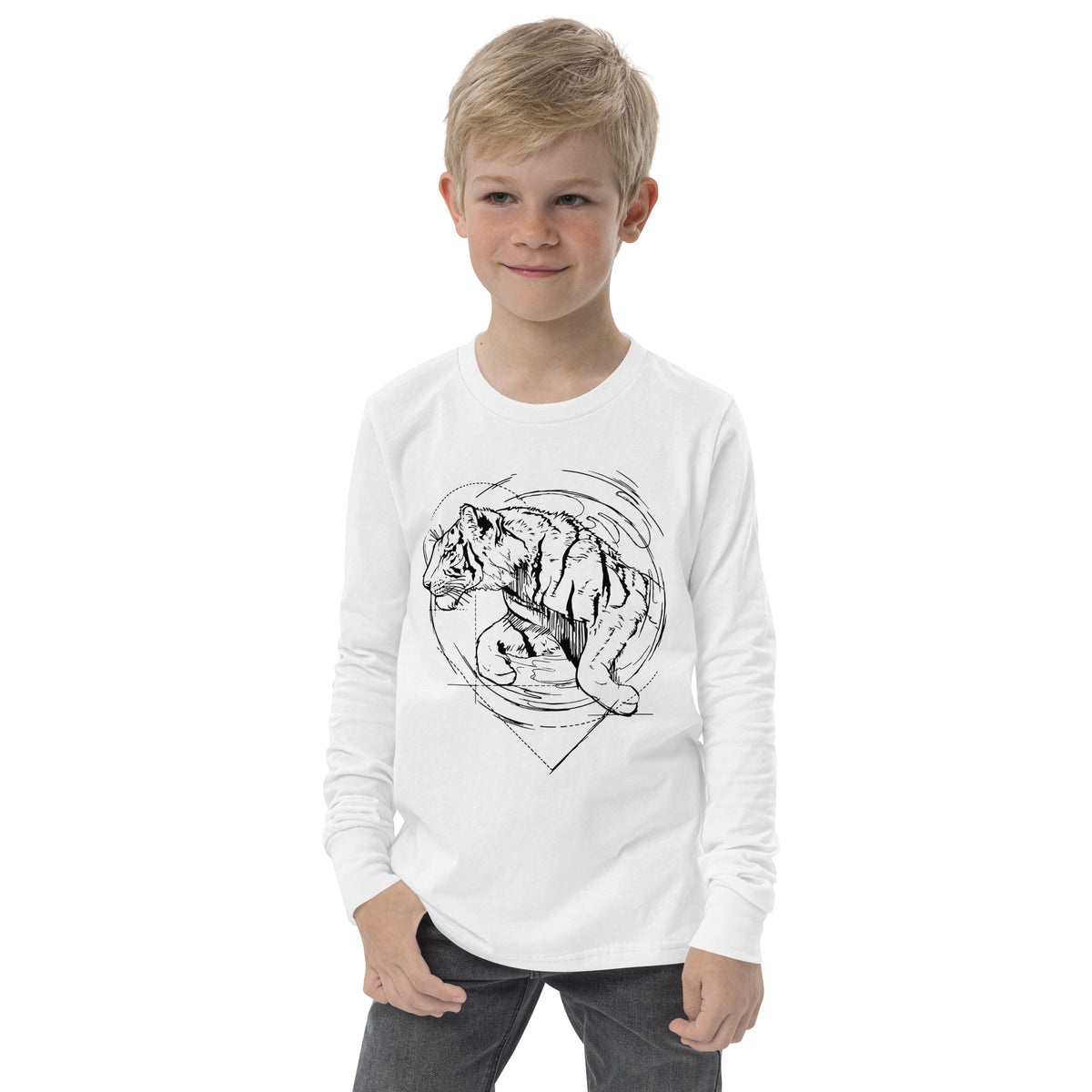 Unisex Tiger Silver Star Long-Sleeve - Youth