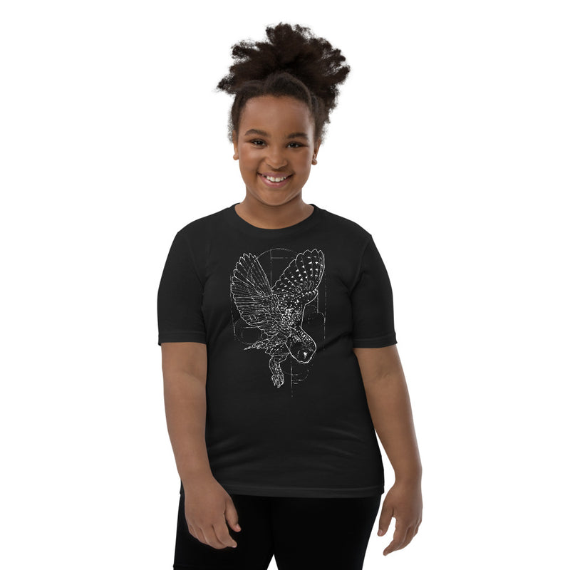 Unisex Owl Silver Star T-Shirt - Youth