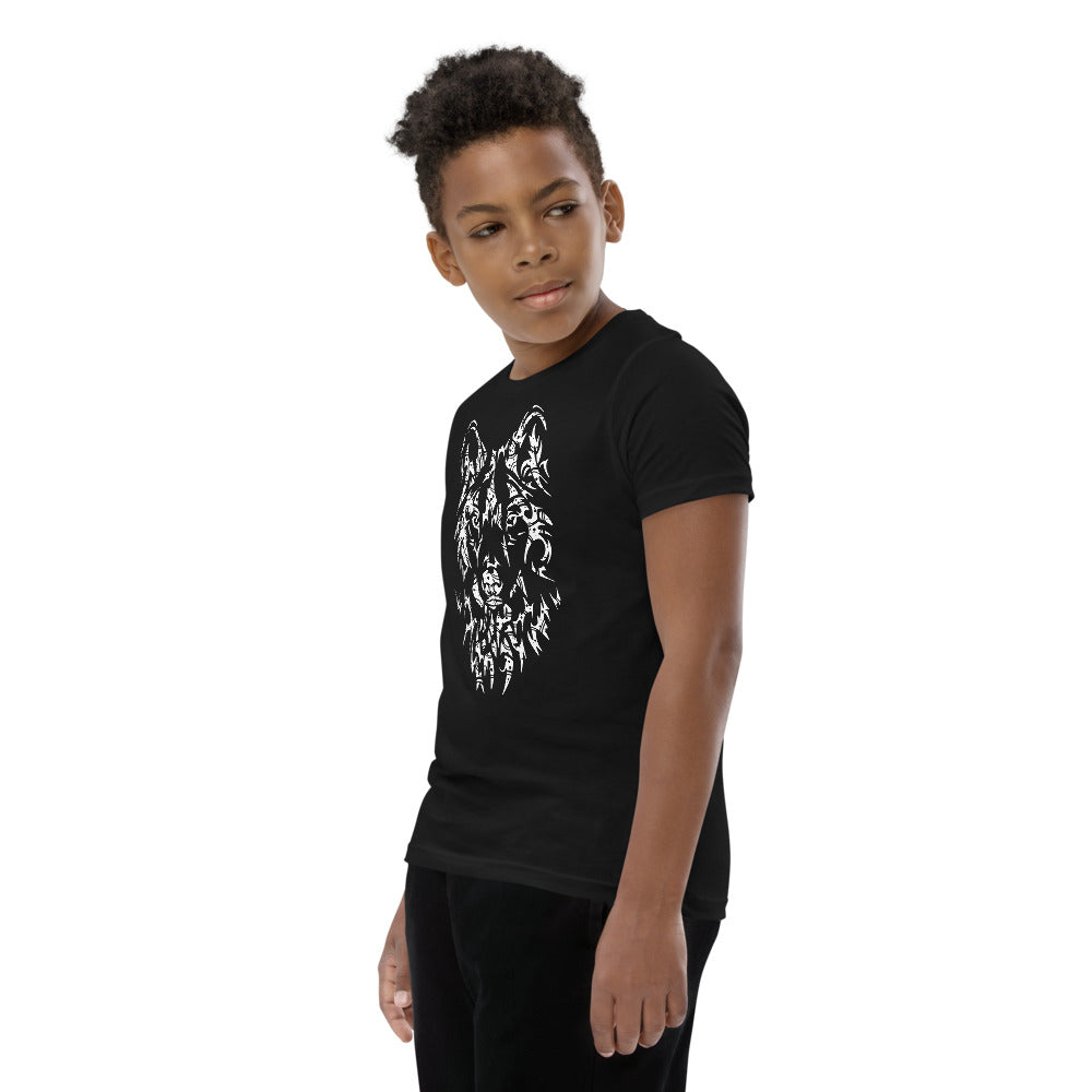 Unisex Wolf Silver Star T-Shirt - Youth
