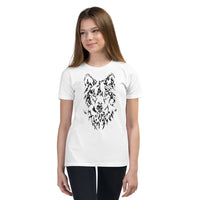 Unisex Wolf Silver Star T-Shirt - Youth