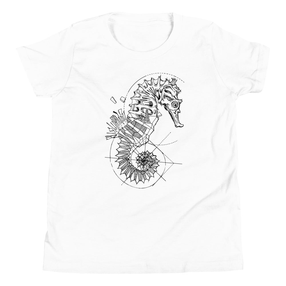 Unisex Seahorse Silver Star T-Shirt - Youth